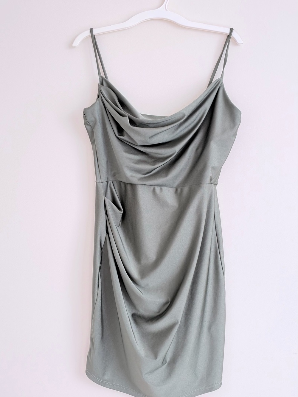 Windsor Sage Green Cowl Neck Slip Dress